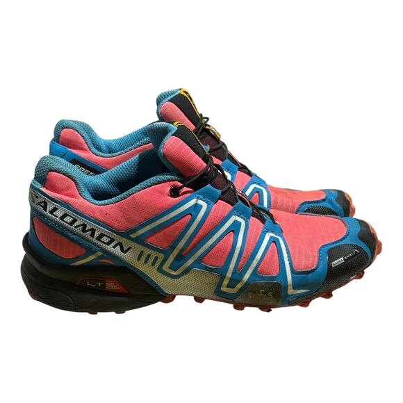 Salomon Shoes - Salomon Speedcross 3 Trail Running Shoes Pink Blue White Women's Size 8